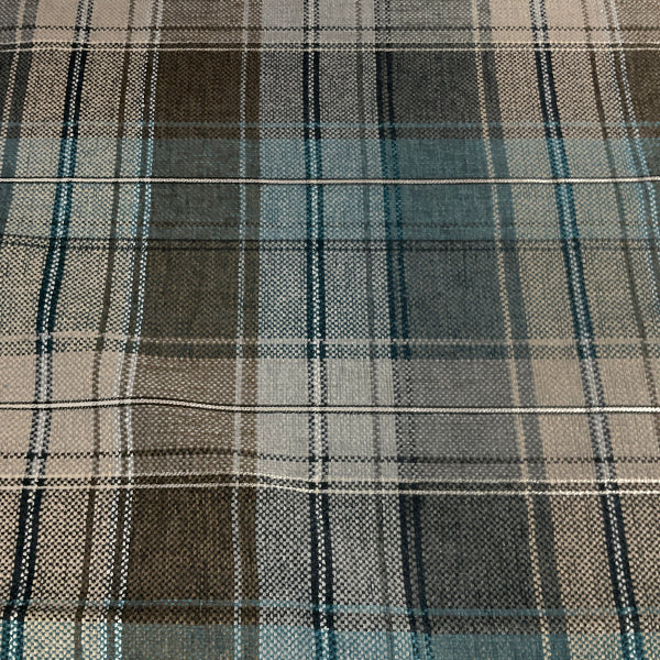 Designtex Plaid Loon Designer Blue Upholstery Fabric