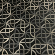Designtex Shortcut Print Black Upholstery Fabric