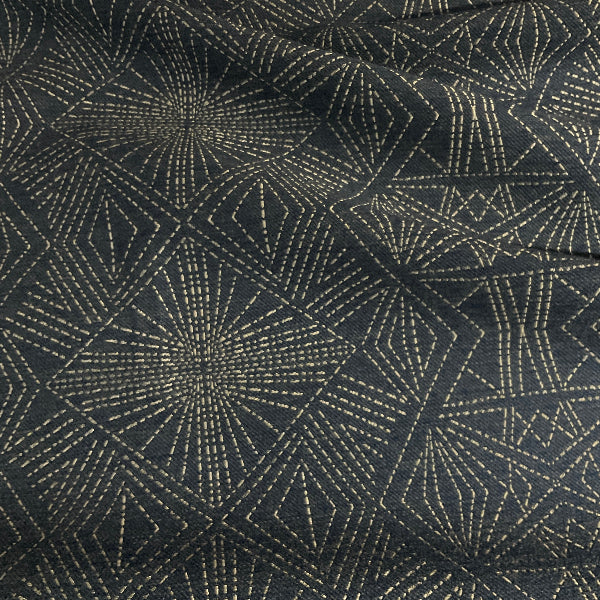 Designtex Starburst Dark Blue Wool Blend Upholstery Fabric