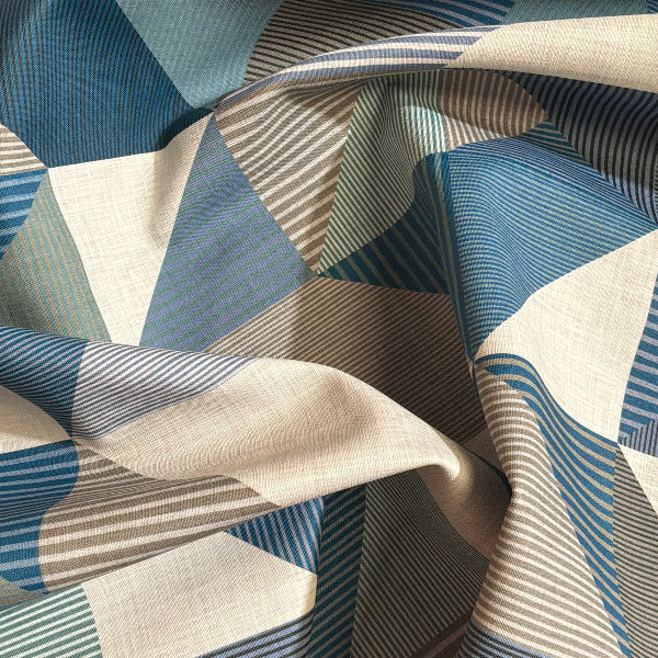 Designtex Tangram Blueprint Geometric Upholstery Vinyl Yardage