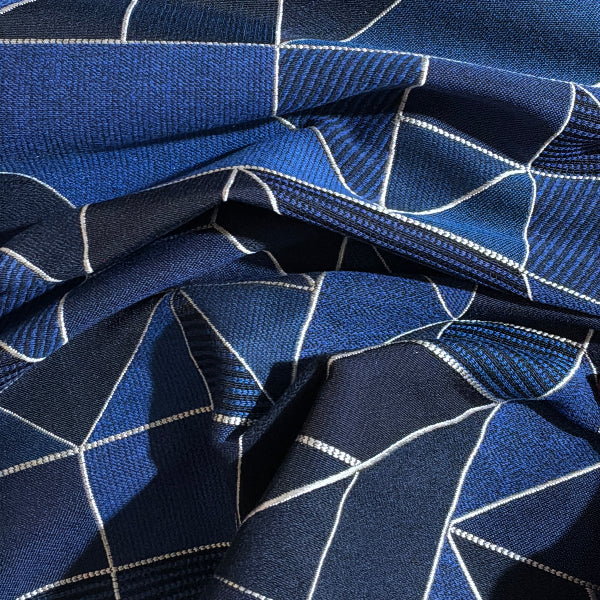 Designtex Trouvaille Ultramarine Geometric Upholstery Fabric Yardage