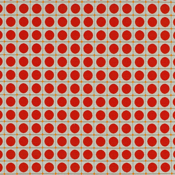 HBF Dot Grid Red and Orange Upholstery Fabric