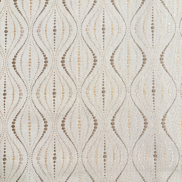 Dotted Hour Glass Cream Upholstery Fabric