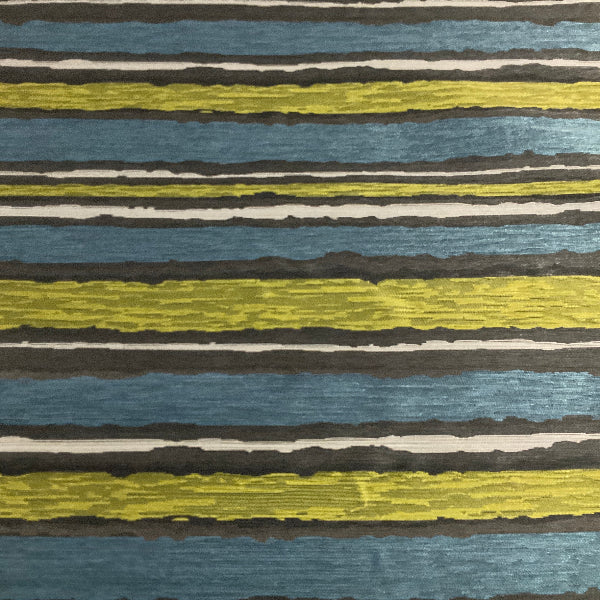 Remnant of Pallas Painted Stripe Sea Upholstery Fabric