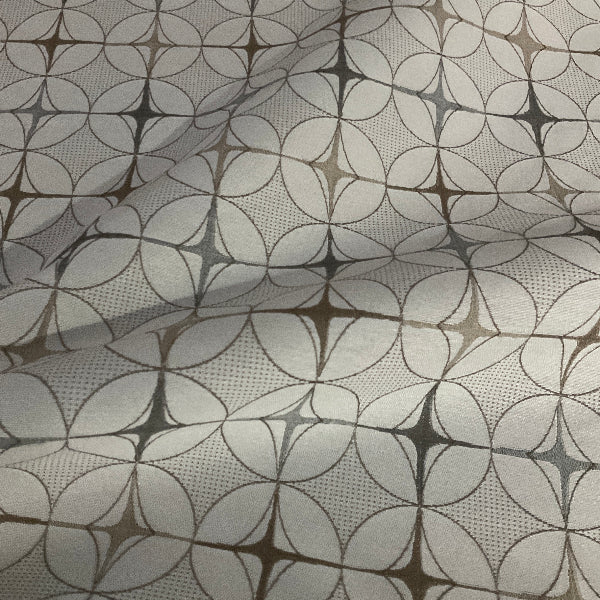 Arc-Com Tritik Cocoa Neutral Geometric Beige Upholstery Fabric