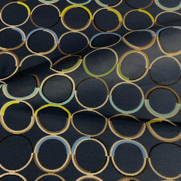 Designtex Pinball Navy Blue Upholstery Fabric