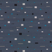 Remnant of Maharam Edges Turquoise on Grey Blue Dark Upholstery Fabric