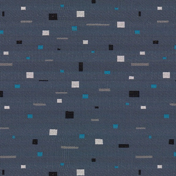 Remnant of Maharam Edges Turquoise on Grey Blue Dark Upholstery Fabric
