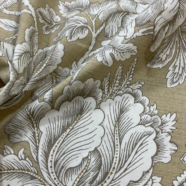 Mill Creek Perdido Beige Cotton Print Fabric