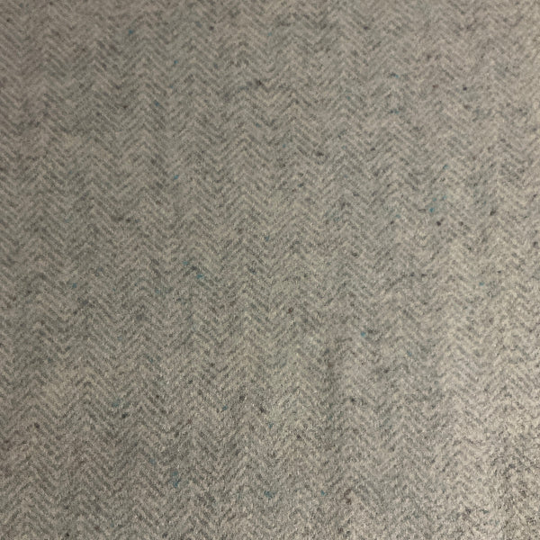 Unika Vaev Herringbone Gray Wool Upholstery Fabric