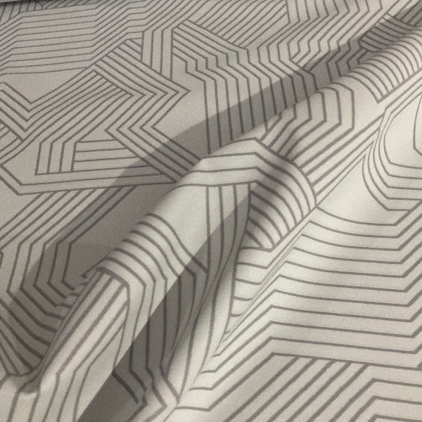 Carnegie Maze Color 101 Geometric Grey Upholstery Fabric