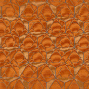 Remnant of HBF Folded Lines Melon and Blue Upholstery Fabric