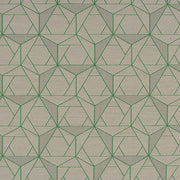 HBF Folded Lines Beige & Green Upholstery Fabric