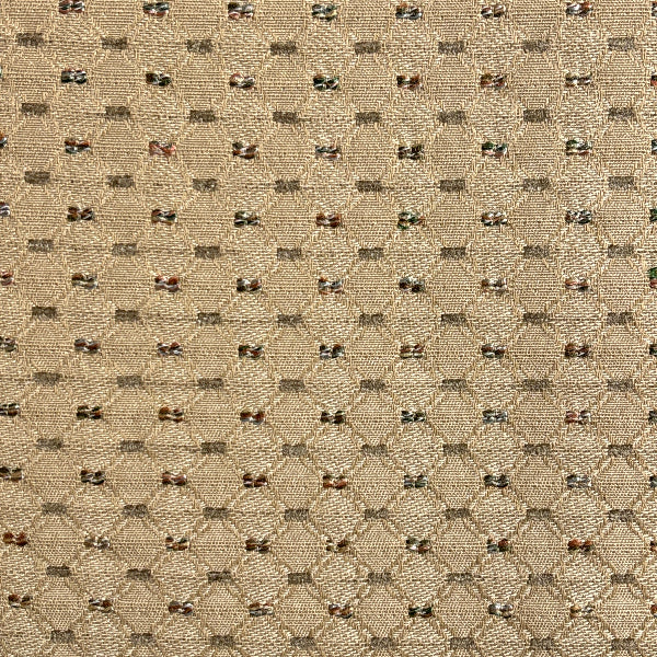 French Beige Diamond Upholstery Fabric