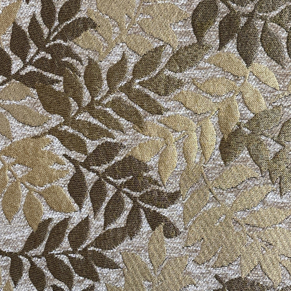 Gold and Beige Leaves Upholstery Fabric