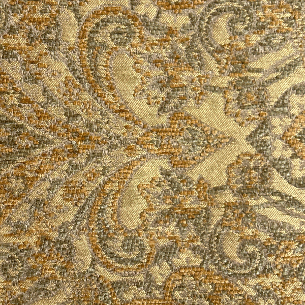 Golden Brown Victorian Upholstery Fabric