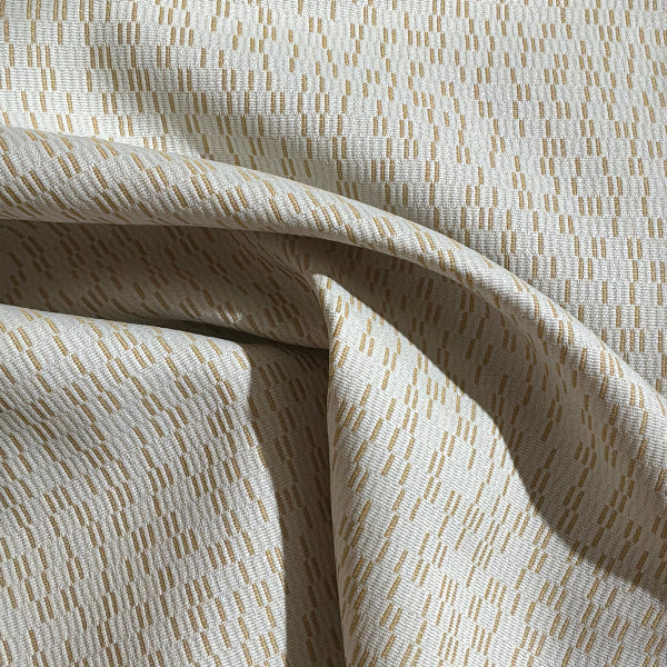 Guilford of Maine Punch Card Alabaster Textured Gold Upholstery Fabric Yardage