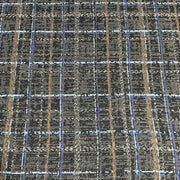 HBF Woven Memory Black Truffle Wool Upholstery Fabric
