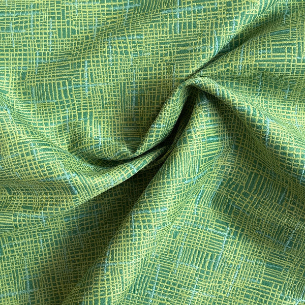 Herman Miller String Plaid Burnt Green Upholstery Fabric Yardage
