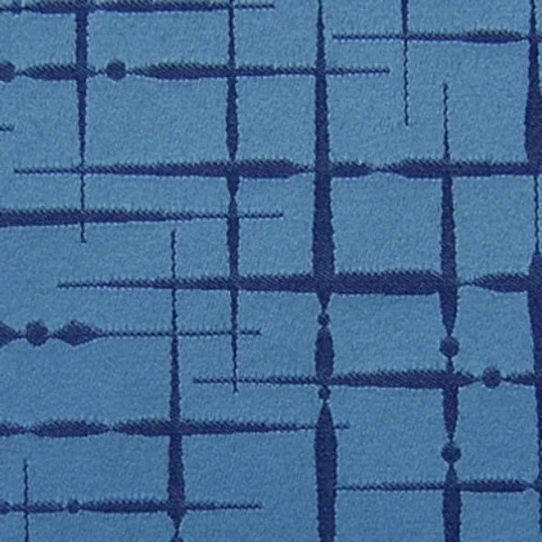 Luna Hatch Too Azure Blue Upholstery Fabric