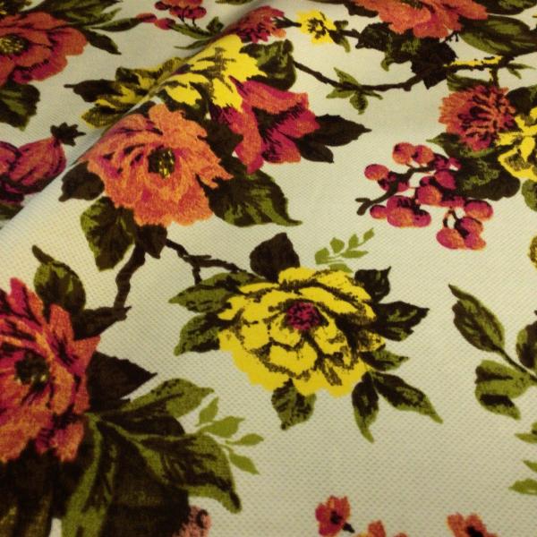Vintage Floral Cotton Print Fabric