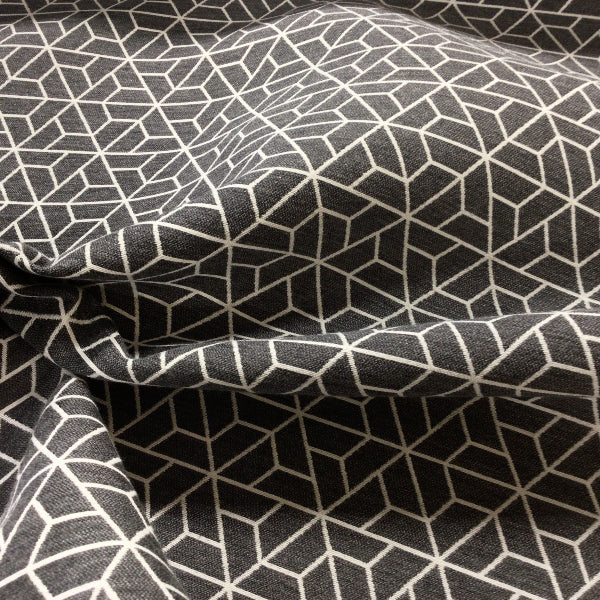 Remnant of Carnegie Triad 35 Gray Sunbrella Upholstery Fabric