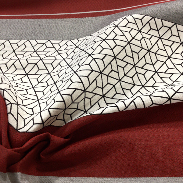 Remnant of Carnegie Triad Stripe 43 Sunbrella Upholstery Fabric