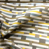 Remnant of Mayer Metal Strips Desert Flower Sunbrella Upholstery Fabric