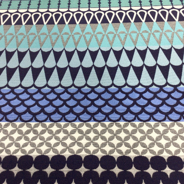 Remnant of Brentano Majalis Indigo Sunbrella Upholstery Fabric