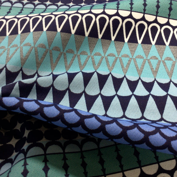 Remnant of Brentano Majalis Indigo Sunbrella Upholstery Fabric