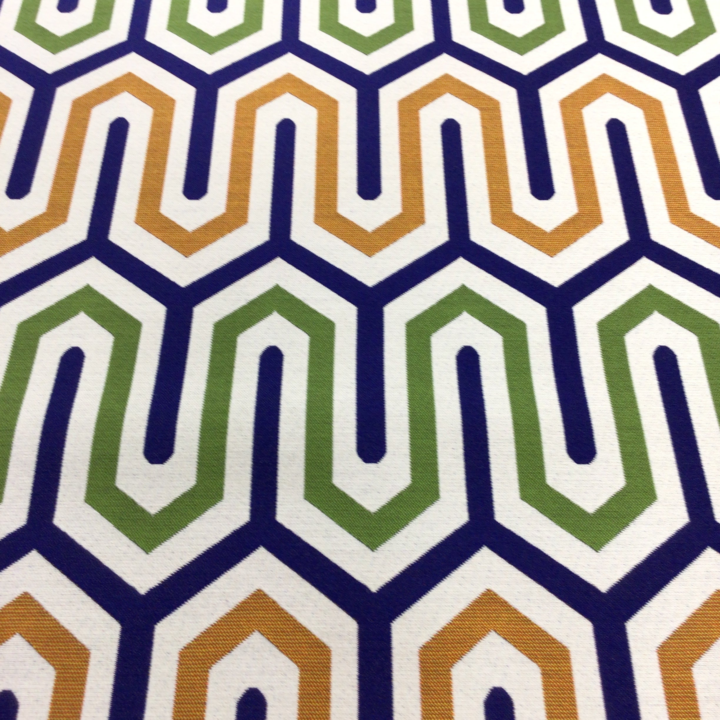 Remnant of Arc-Com Bali Spring Blue Sunbrella Upholstery Fabric