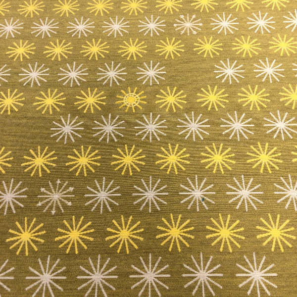 Remnant of Mayer Spokes Goldenrod Sunbrella Upholstery Fabric