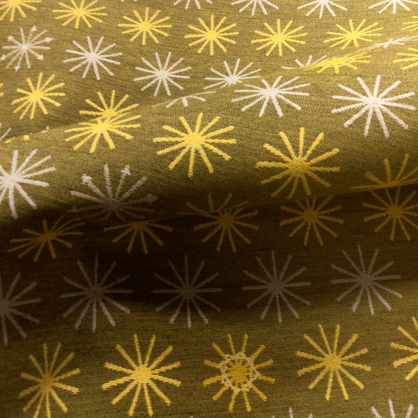 Remnant of Mayer Spokes Goldenrod Sunbrella Upholstery Fabric