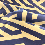 Remnant of Sunbrella Angles Capri Outdoor Upholstery  Fabric