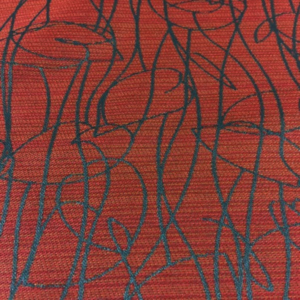 Mayer Meander Pomegranate Red Upholstery Fabric