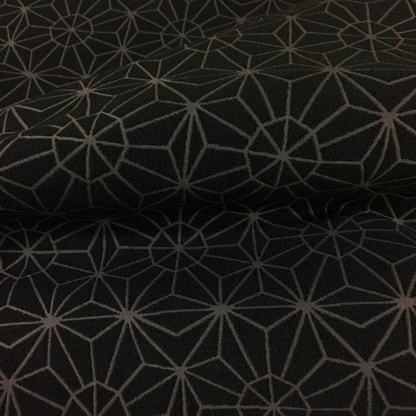 D.L. Couch Galaxy Solar System Geometric Gray Upholstery Fabric