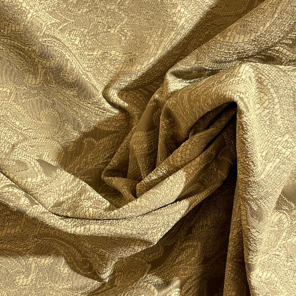 Ivory Gray Victorian Upholstery Fabric Yardage