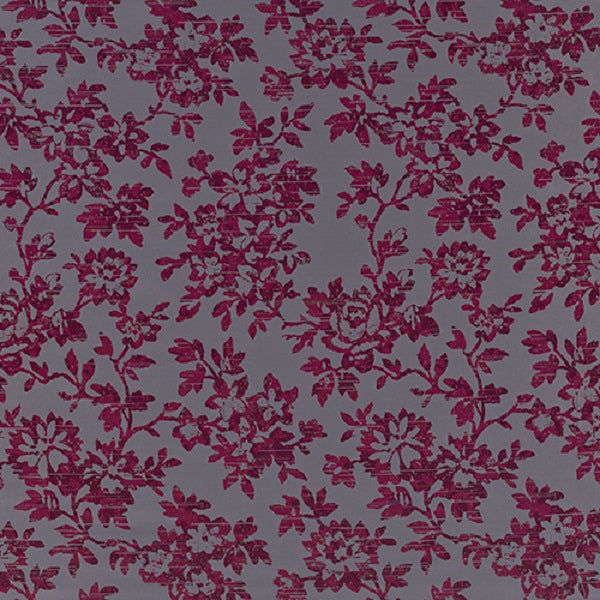 Knoll Magnolia Bough Purple Floral Upholstery Fabric