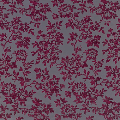 Knoll Magnolia Bough Purple Floral Upholstery Fabric