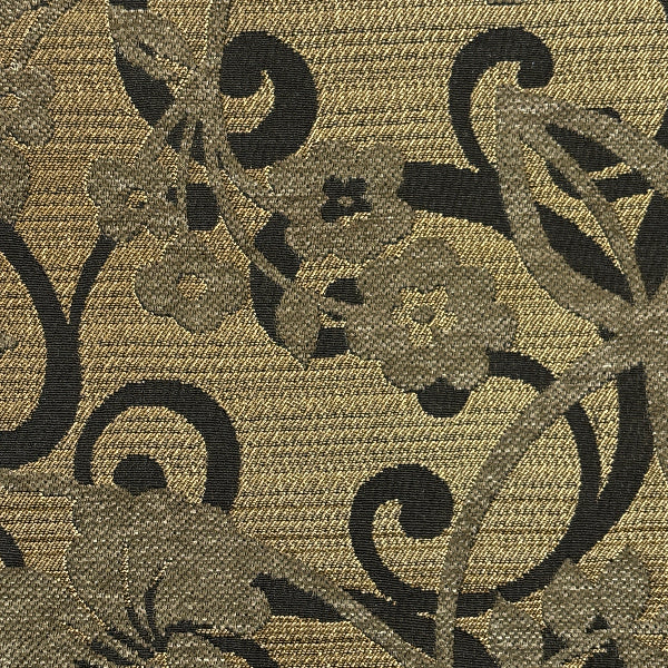 Keilanna Jade Floral Vine Pattern Beige Upholstery Fabric