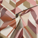 Luum Refraction Oblique Red Upholstery Fabric