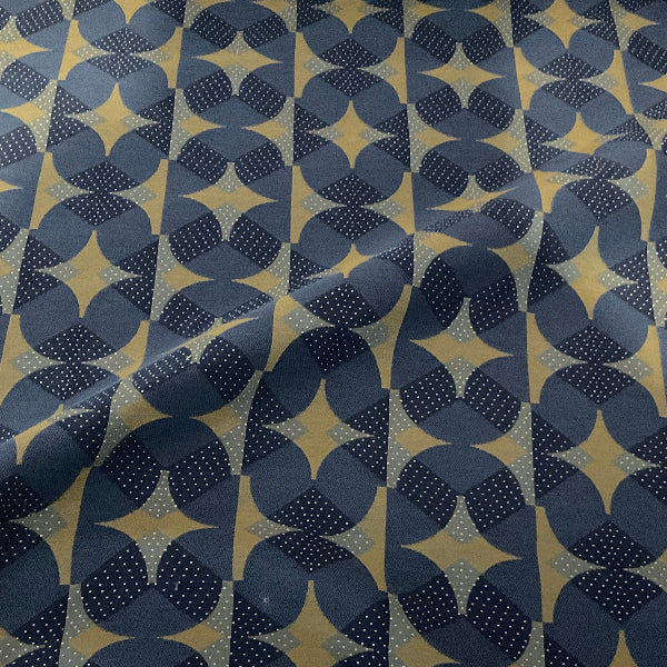 Maharam Cartouche Admiral Blue Upholstery Fabric