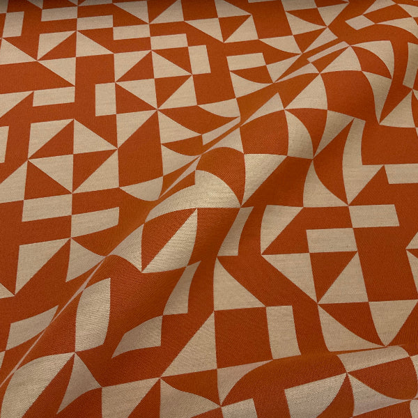 Maharam Regatta Parasol Orange Geometric Sunbrella Upholstery Fabric