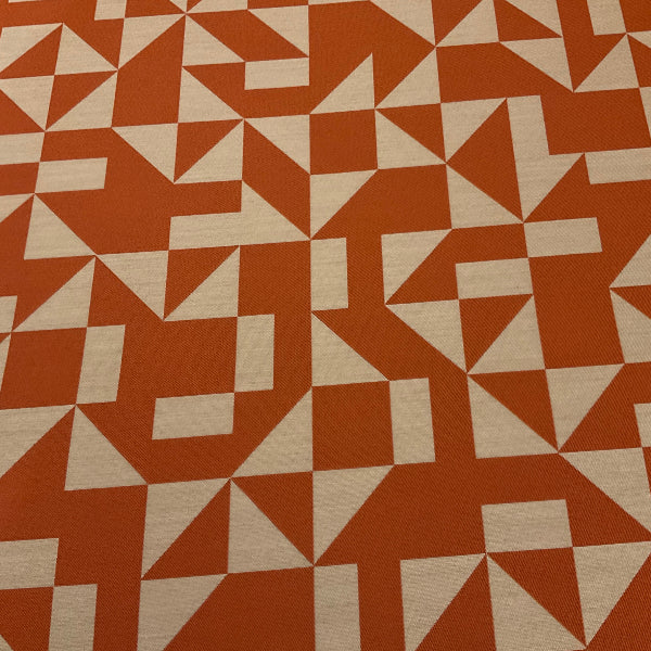 Maharam Regatta Parasol Orange Geometric Sunbrella Upholstery Fabric