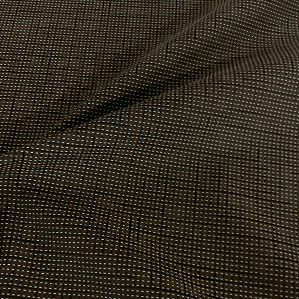Maharam Seam 010 Threaded Stripe Brown Upholstery Fabric