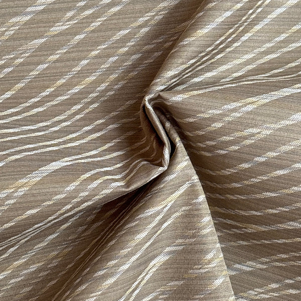 Maharam Strand Oak Wavy Stripes Beige Crypton Upholstery Fabric Yardage