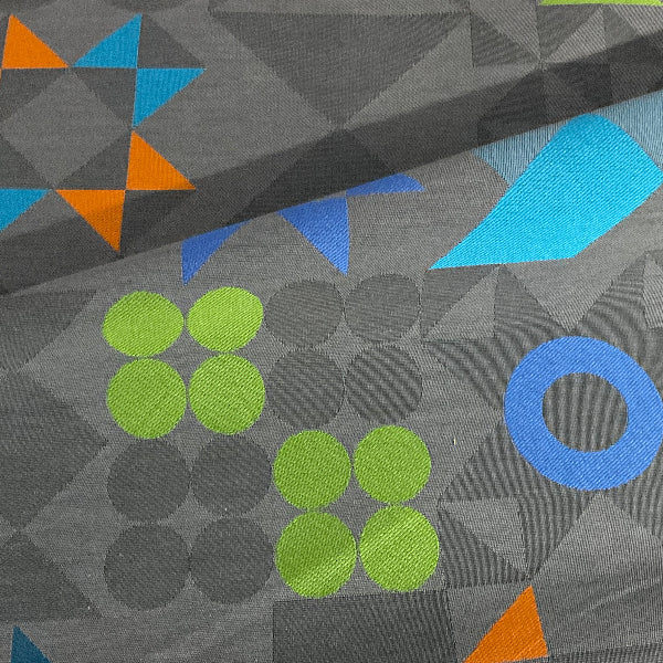 Maharam Tangram Lead Colorful Geometric Upholstery Fabric