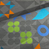 Maharam Tangram Lead Colorful Geometric Upholstery Fabric