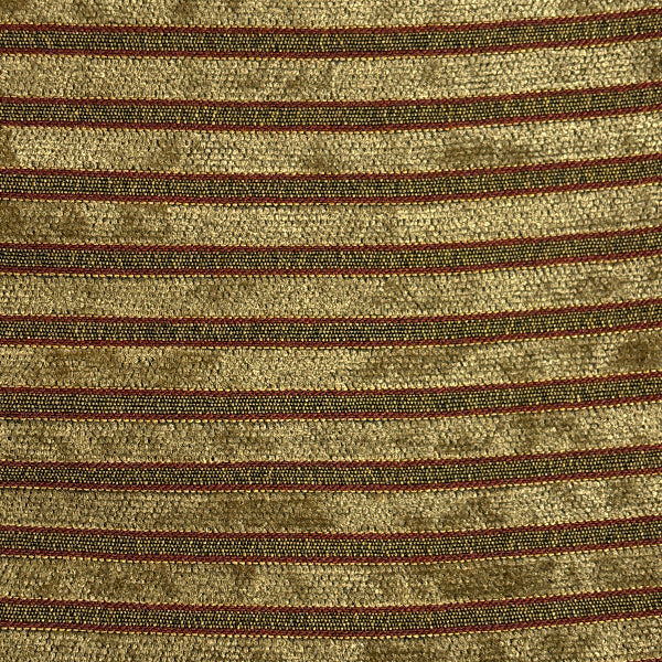 Maroon Tan Stripe Upholstery Fabric
