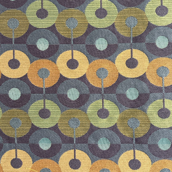 Mayer Circumference Aquamarine Upholstery Fabric